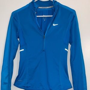 Size XS Blue Nike Running Long Sleeve Quarter Zip Shirt